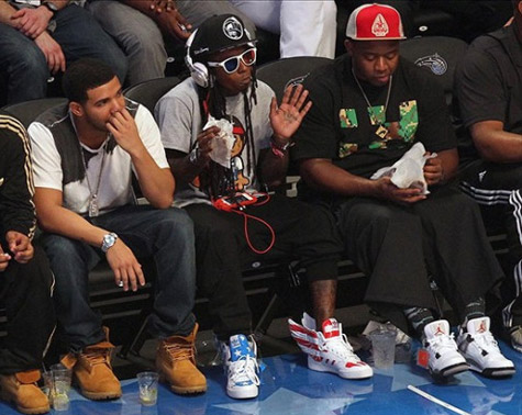 Nicki Minaj & Lil Wayne Kiss, Plus Drake, Chris Brown Courtside NBA All ...