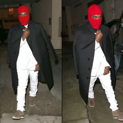 Kanye West Hides Under Red Ski Mask At Fashion Show [PHOTO] - Urban Islandz