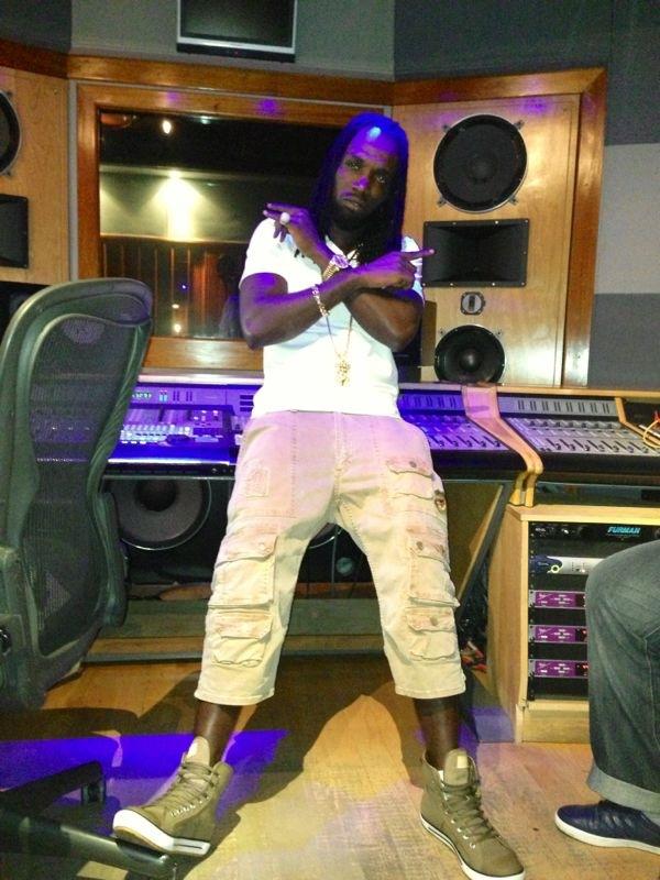 Mavado in studio