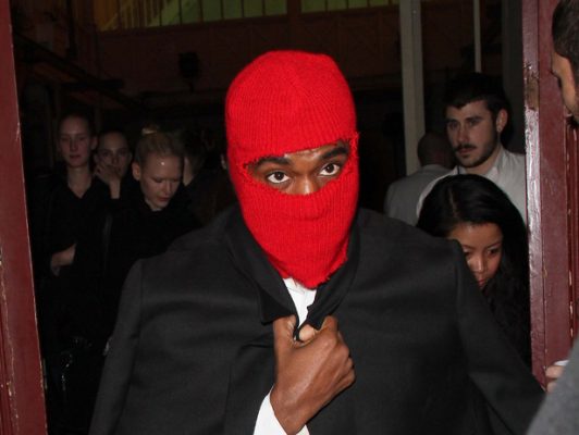 Kanye West Hides Under Red Ski Mask At Fashion Show [PHOTO] - Urban Islandz