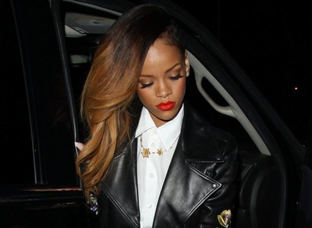 PHOTO: Rihanna Cover Up In Button-Down Blouse & Pencil Skirt - Urban ...