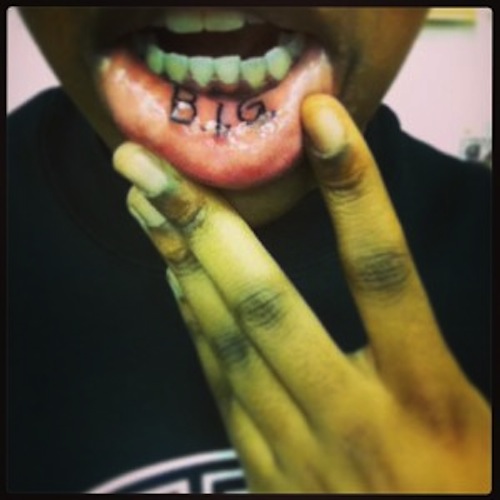 tyanna wallace mouth Tattoo BIG