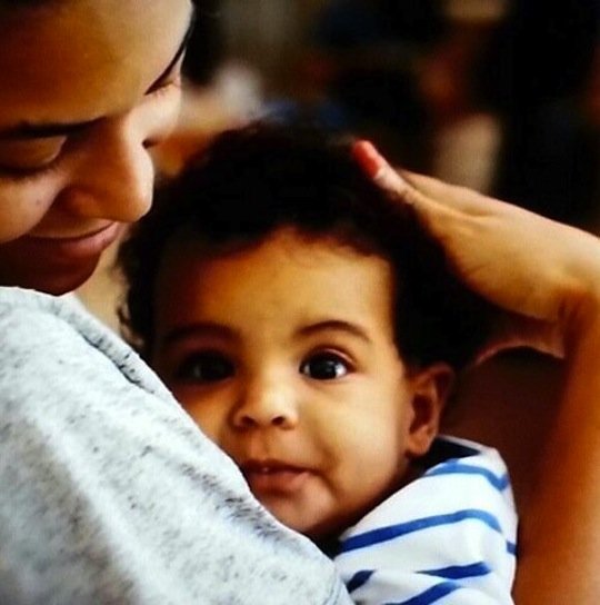 Baby Blue Ivy Carter and Beyonce