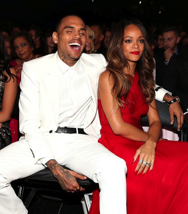 Chris Brown and Rihanna at Grammys 2013 photo