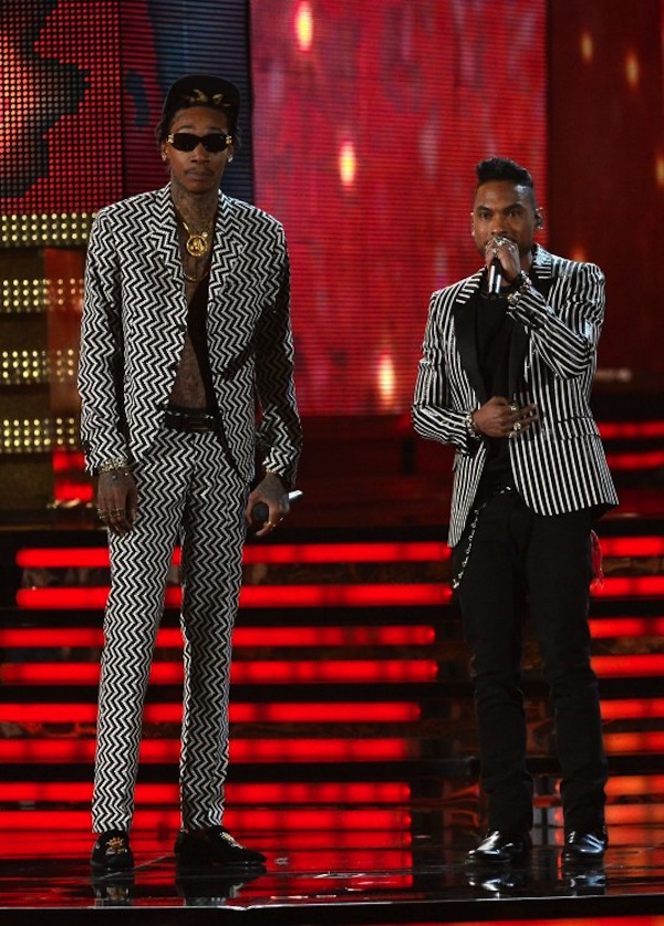 Wiz Khalifa and miguel outfit Grammys
