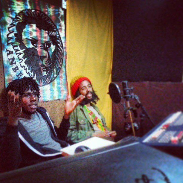 Chronixx and Protoje in studio