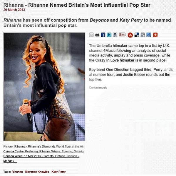 Rihanna diss Beyonce instagram