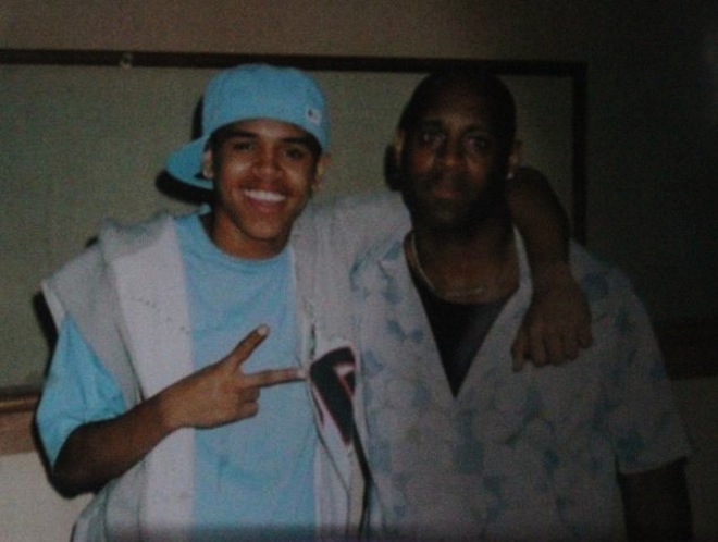 Chris Brown and his father clinton