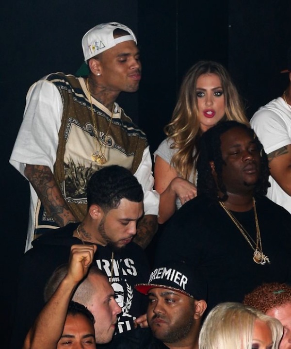 Chris Brown partying 08042013