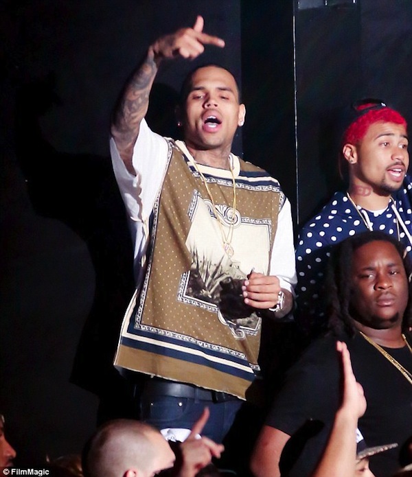 Chris Brown partying