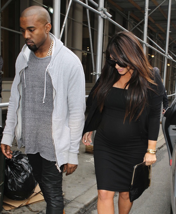 Kanye and Kim Kardashian baby bump