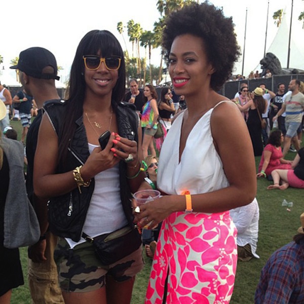 Kelly Rowland and Solange at coachella