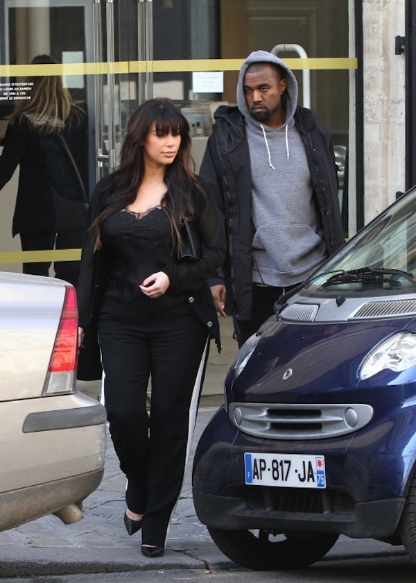 Kim Kardashian and Kanye West paris