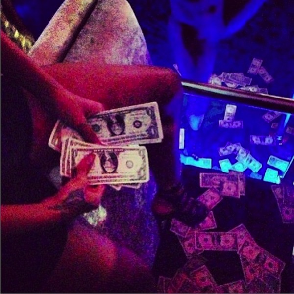 Rihanna at Kod strip club