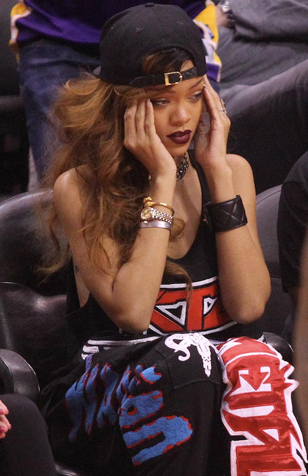 Rihanna at Lakers Clippers Game 2