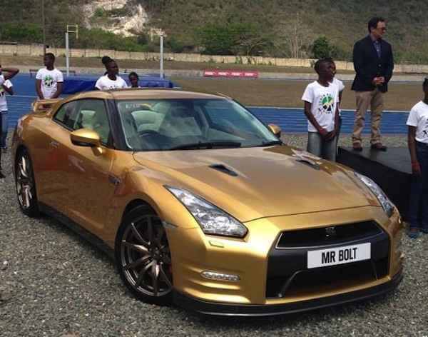 Usain Bolt Gold Nissan GT-R pic