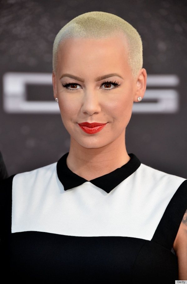 Amber Rose bald blonde hair