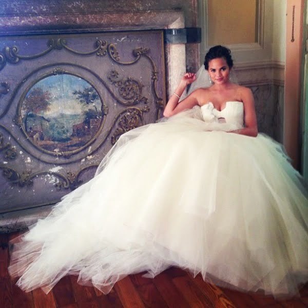 Chrissy Teigen wedding dress