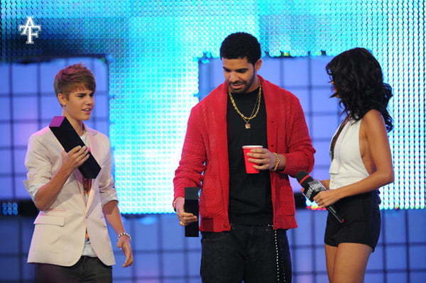 Justin Bieber Drake and Selena Gomez