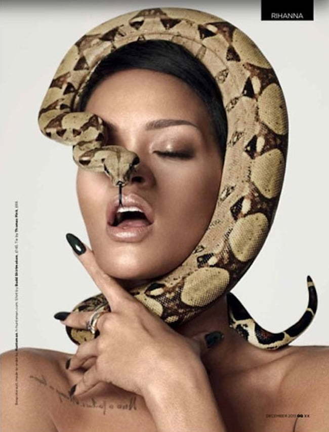 Rihanna GQ mag snake