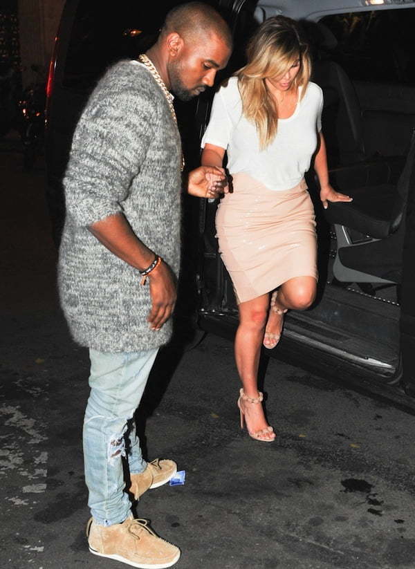 K Kardashian and Kanye