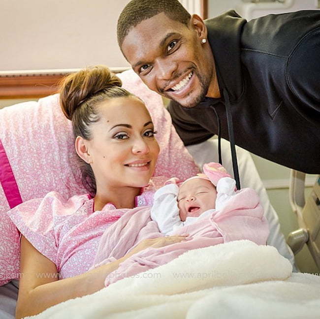 Chris and Adrianne Bosh Baby