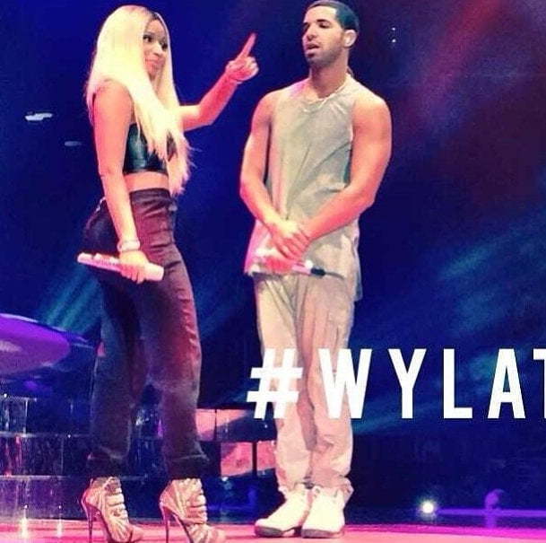 Drake and Nicki Minaj on stage