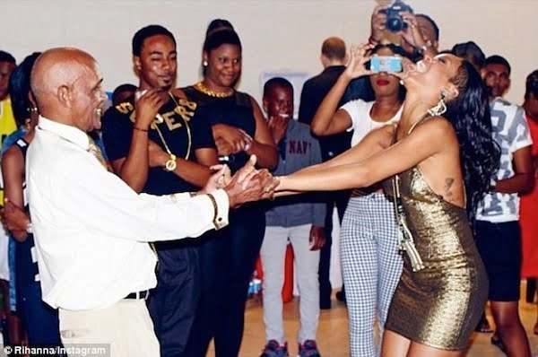 Rihanna grandfather birthday bash 4