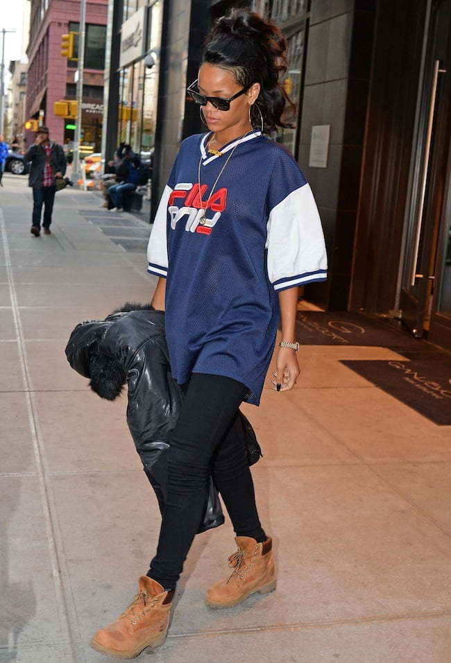 Rihanna Rocked Her FILA And Timberlands In NYC [PHOTO] - Urban Islandz