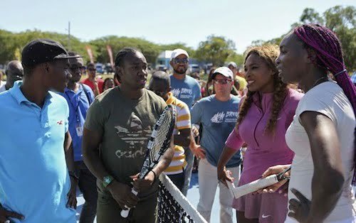 Venus And Serena Williams In Jamaica For Tennis Workshop 