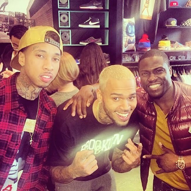 Chris Brown tyga and Kevin Hart