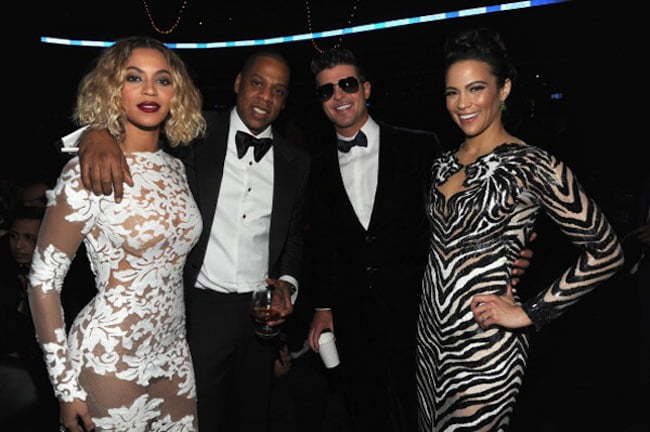 Beyonce Jay Z Robin Thicke and Paula Patton