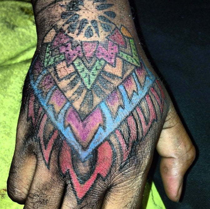 Demarco hand tattoo 1