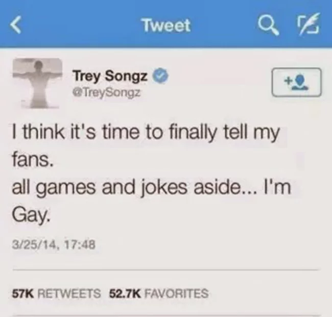 Trey Songz Im Gay Tweet