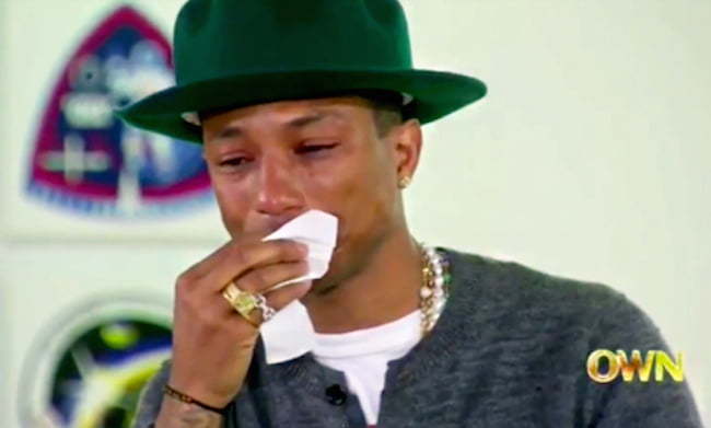 Pharrell crying on Oprah Prime