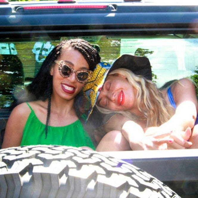 Beyonce and Solange pic