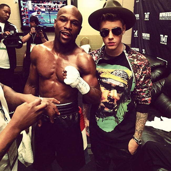 Mayweather and Justin Bieber