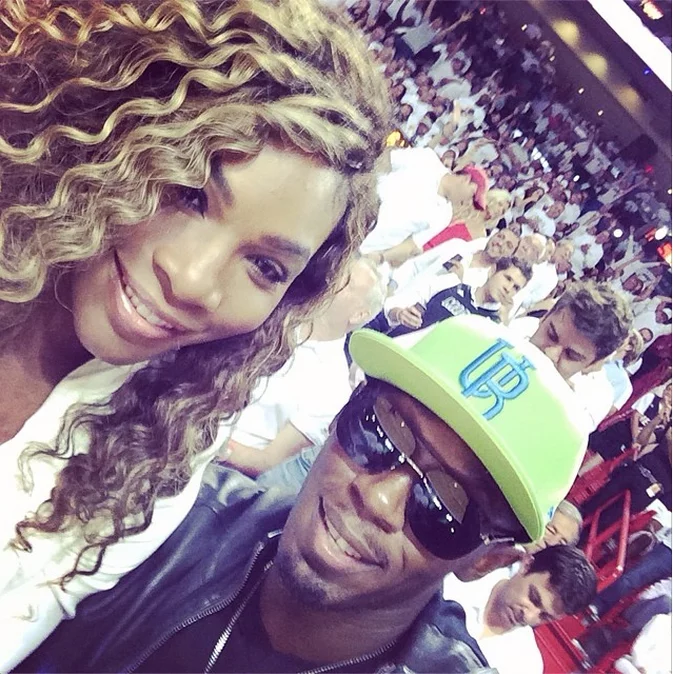 Usain Bolt and Serena Williams selfie
