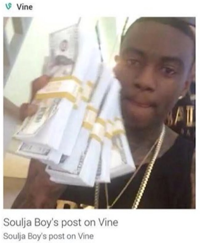 Soulja Boy fake money