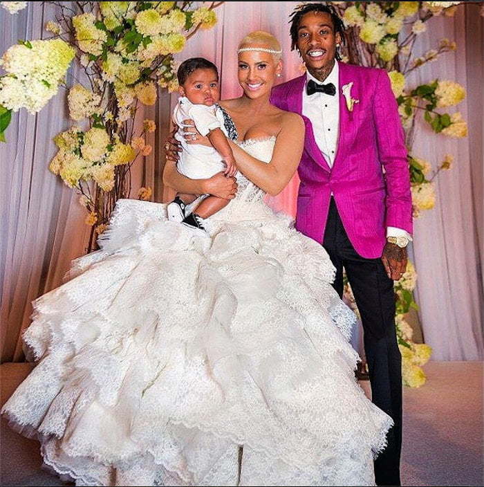 Amber Rose Wiz Khalifa wedding photo