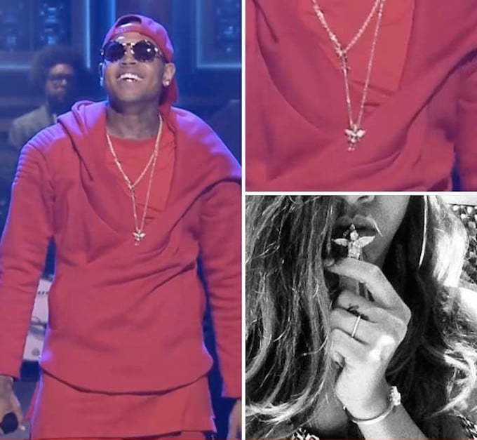 Chris Brown Rihanna chain