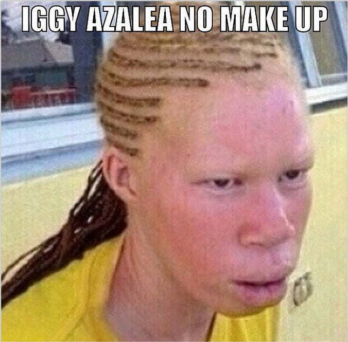 Iggy Azalea no makeup meme