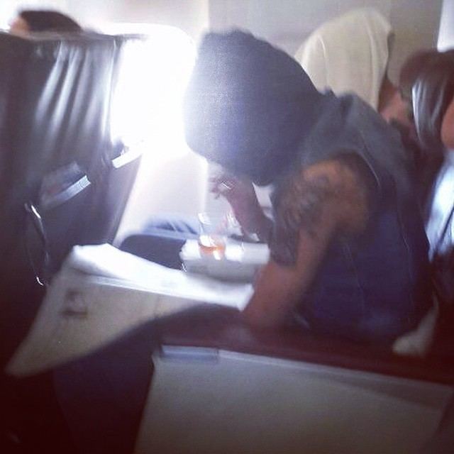 Tommy Lee and Alkaline on flight