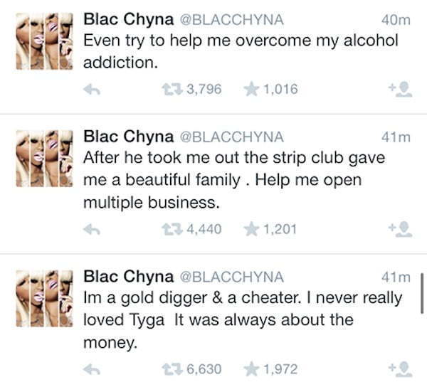 blac chyna twitter posts