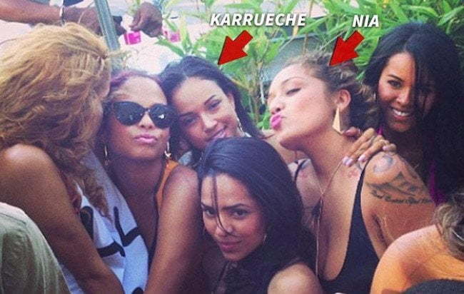 Karrueche Tran Christina Milian and Nia