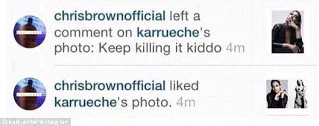 Chris Brown Karrueche Instagram