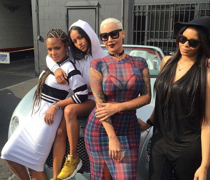 Karrueche Tran Christina Milian and Amber Rose