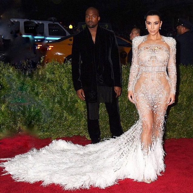 Met Gala 2015 Kanye West and Kim Kardashian