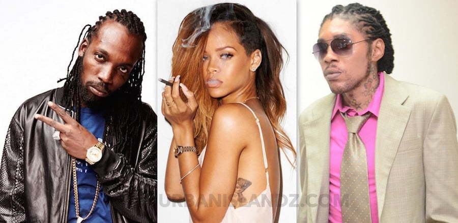 Mavado Rihanna and Vybz Kartel