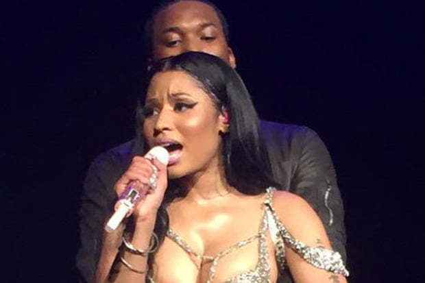 Nicki Minaj Meek on stage